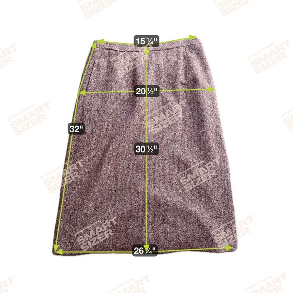 Vintage Orvis Tweed Wool Skirt Burgundy Cream Size‎ 14 USA Pockets Modest Work - Picture 2 of 7